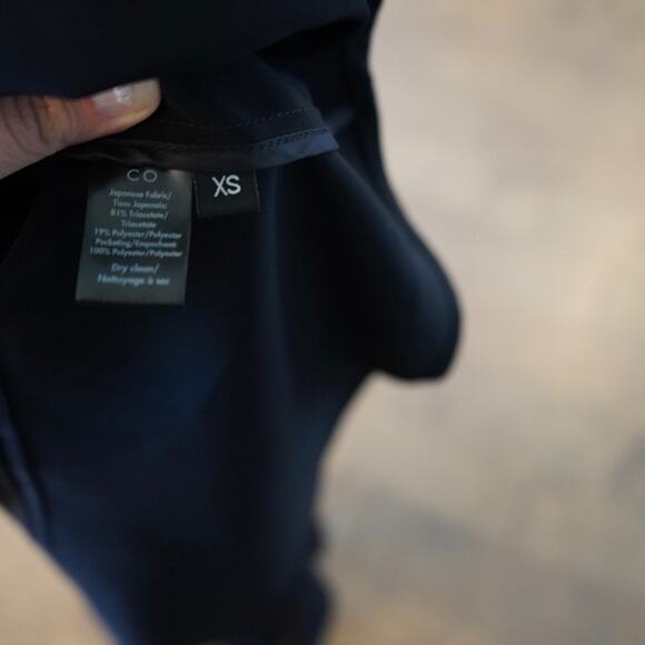 CO Essentials‎ Collection 2019 Long Sleeve Midi Dress Black Belted Sz XS - Picture 6 of 7